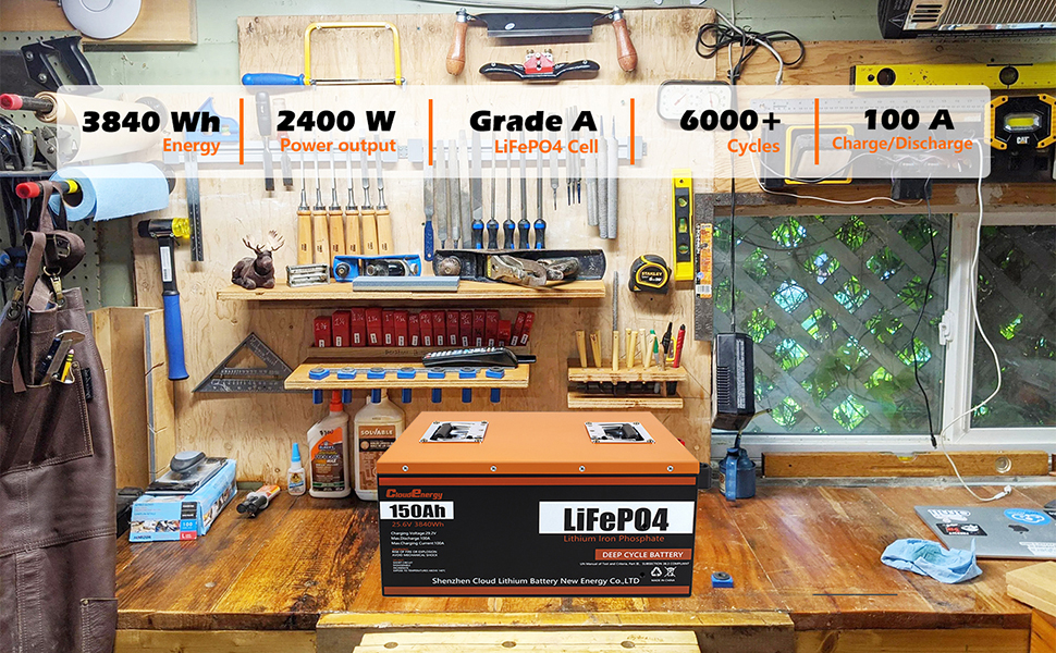 25.6V 150Ah LiFePO4 battery product image 5